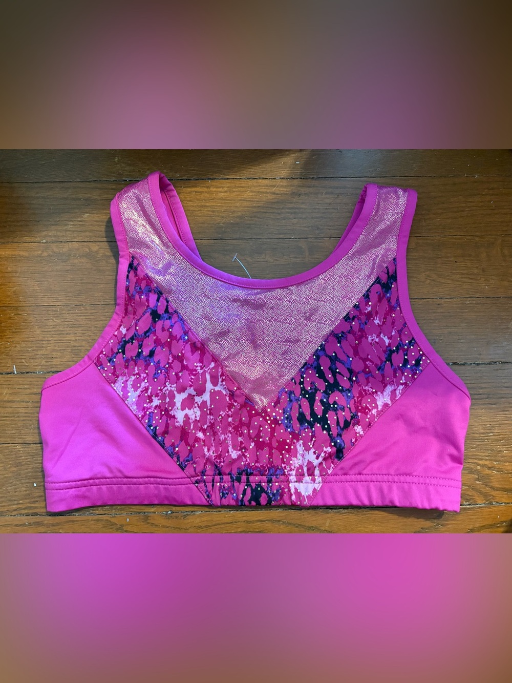 Danskin Now Girls Pink Sports Bra Size XL 14-16 NWOT